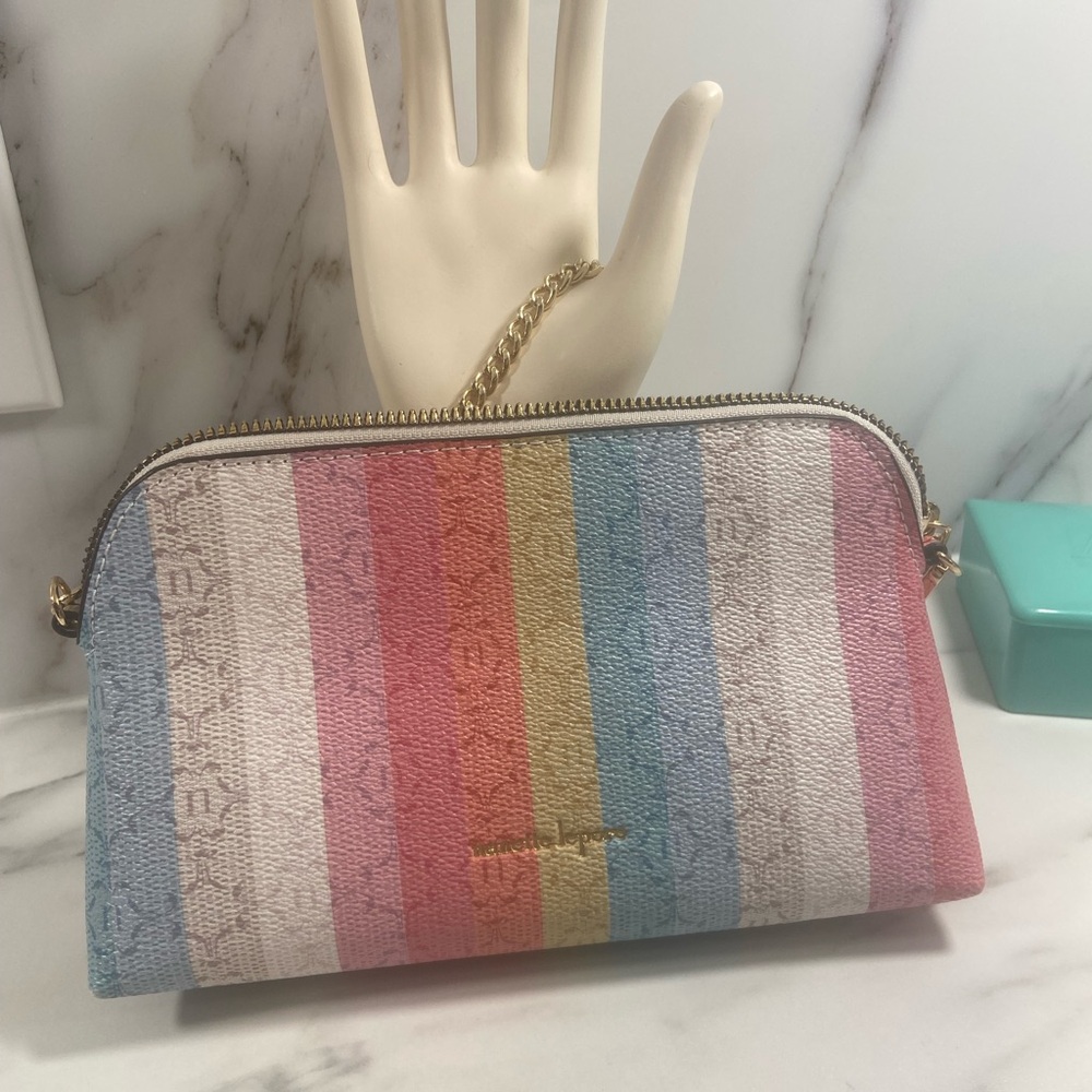 Nanette Lepore Colorful Striped clutch Bag